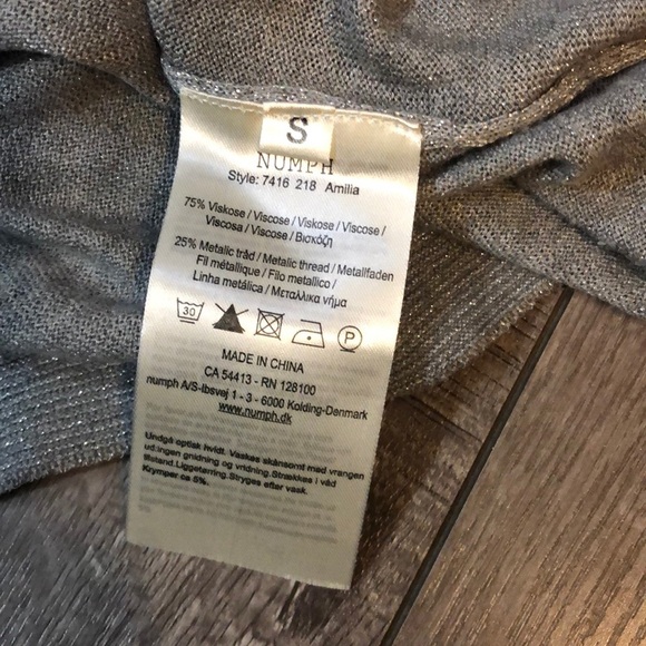 Anthropologie NUMPH amila shine knit sweater top S - Picture 7 of 7